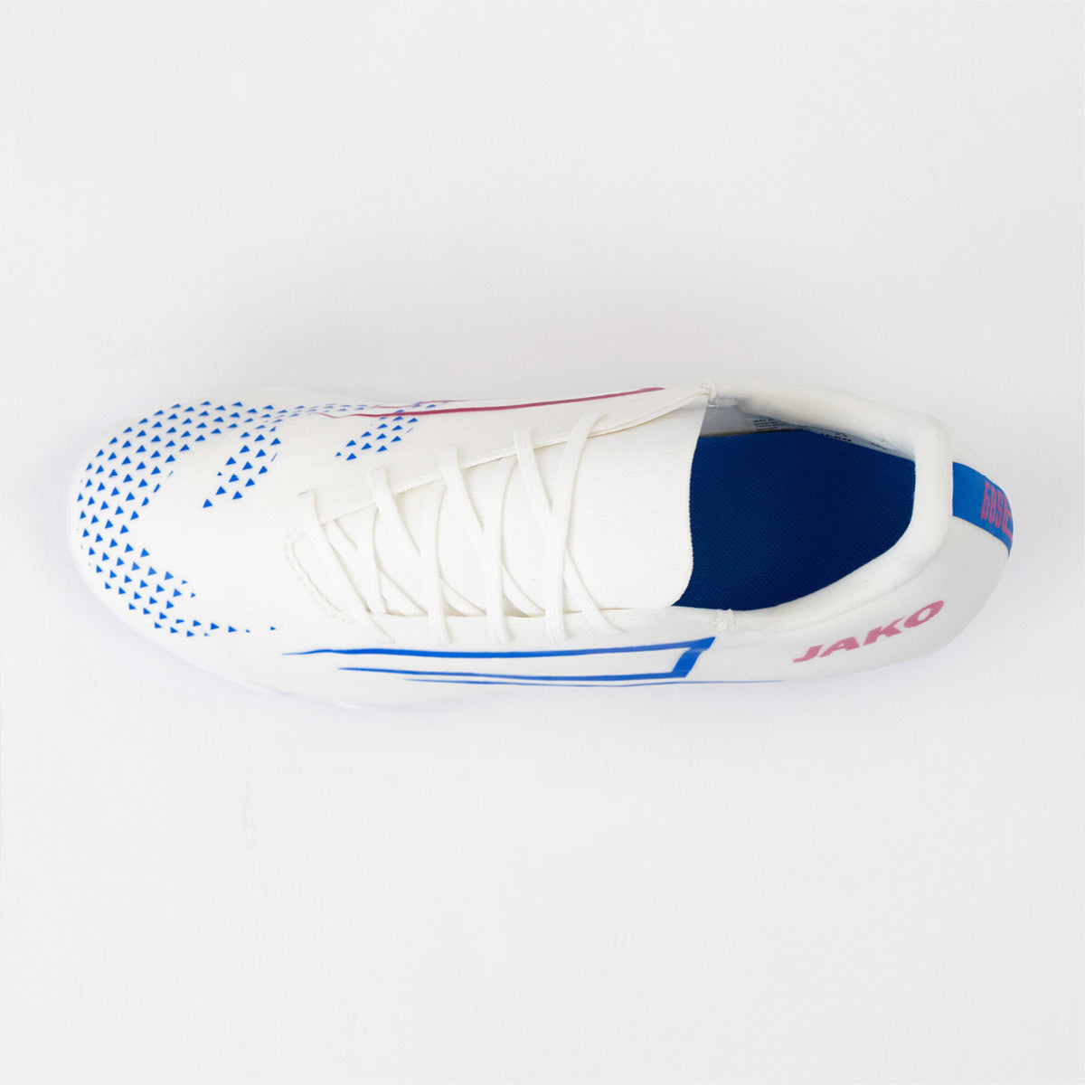 JAKO RS89 Team FG/AG witte voetbalschoenen met blauwe details