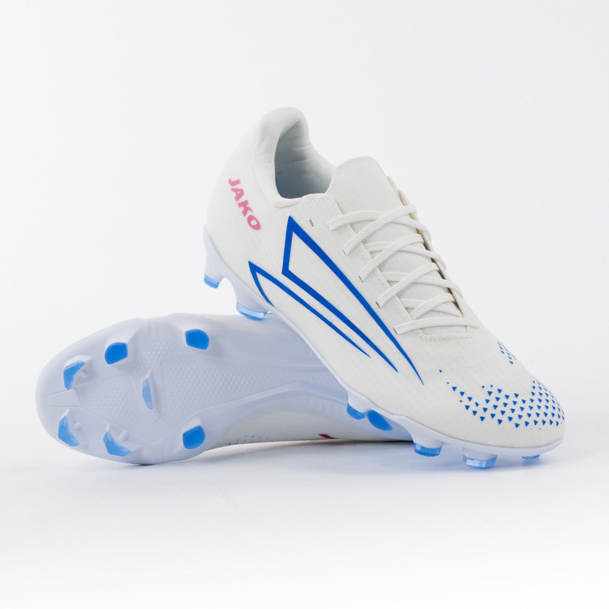JAKO RS89 Team FG/AG witte voetbalschoenen met blauwe details